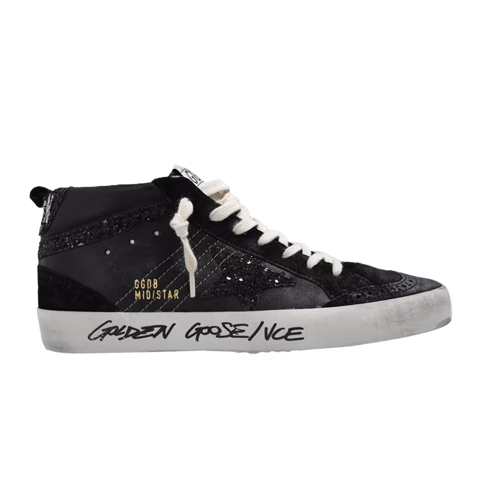 Golden Goose Women's Mid Star Glitter - Black