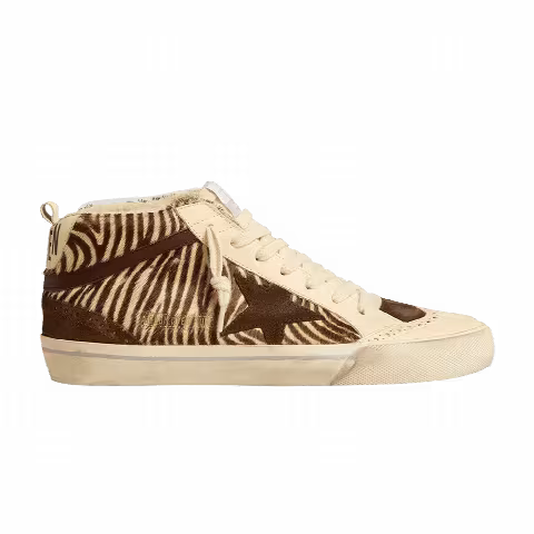 Golden Goose Wmns Mid Star 'Zebra Print'