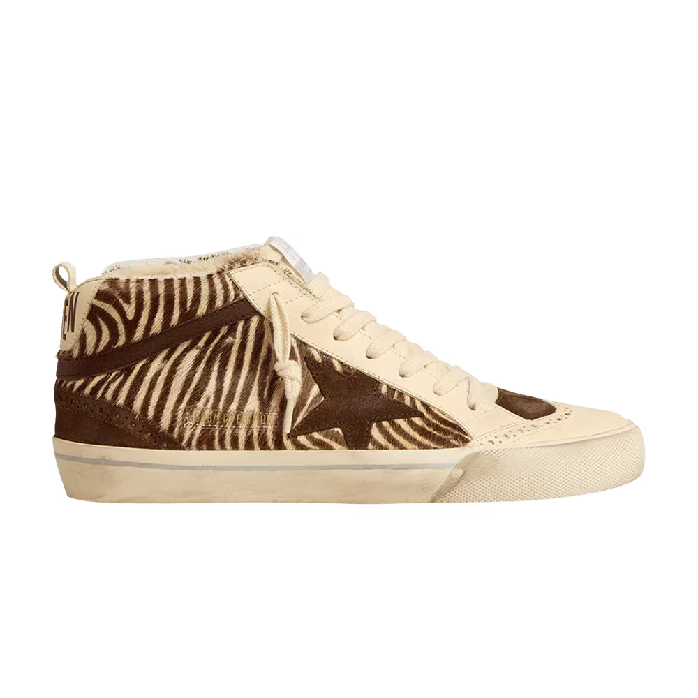 Golden Goose Women's Mid Star Zebra Print