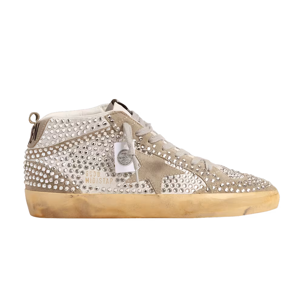Swarovski x Golden Goose Women's Mid Star LTD White Dove Grey