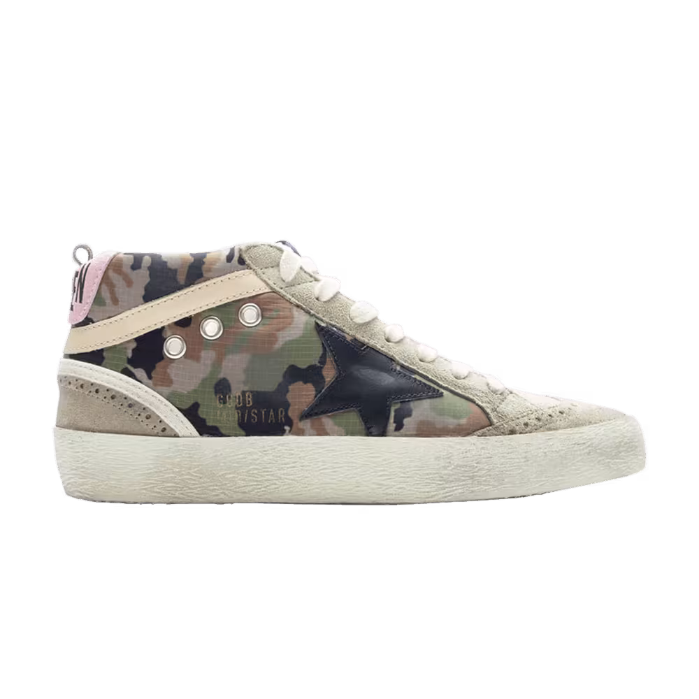 Golden Goose Women's Mid Star Green Camouflage