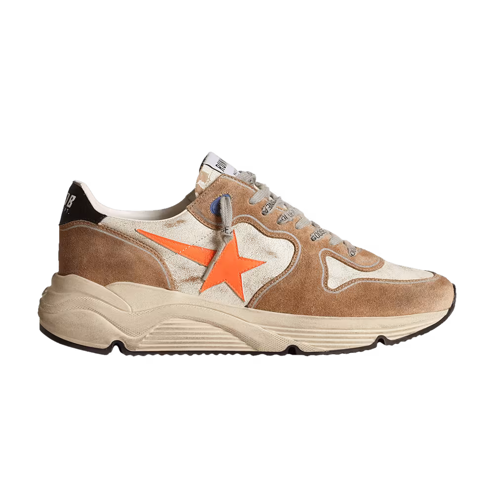 Golden Goose Running Sole Tobacco Fluo Orange
