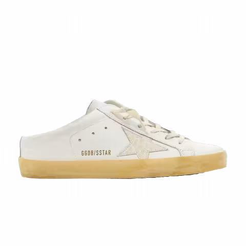 Golden Goose Wmns Superstar Sabot 'White Ivory Crocodile'