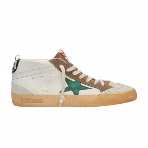 Golden Goose Mid Star 'White Cream Green'