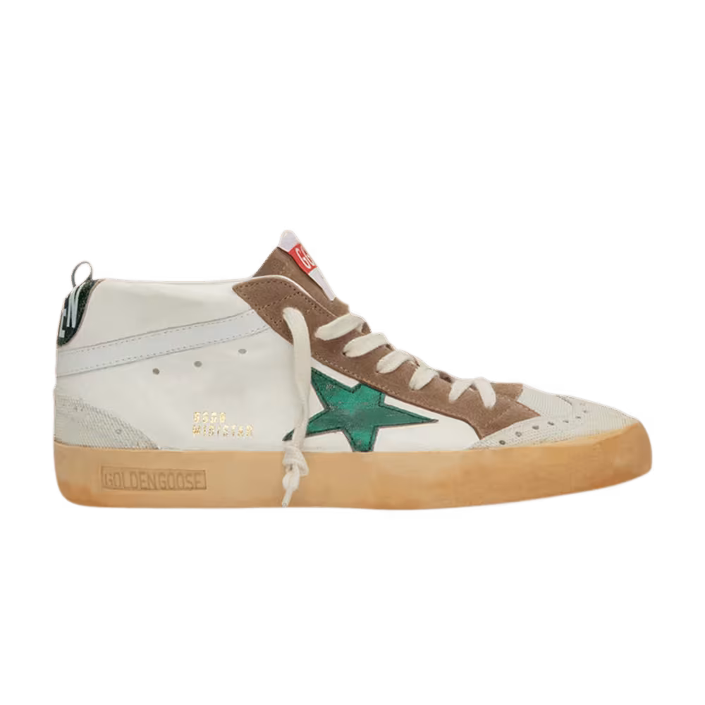 Golden Goose Mid Star White Cream Green