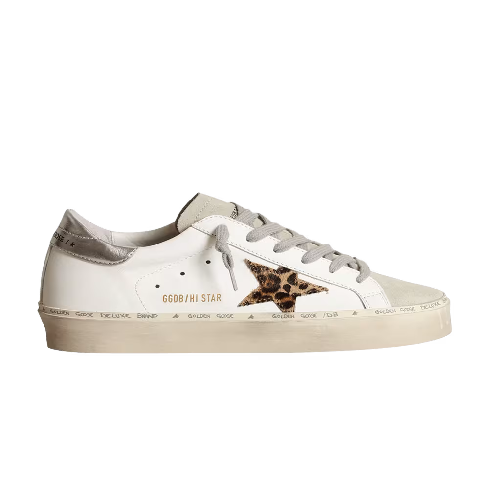 Golden Goose Women's Hi Star White Leopard