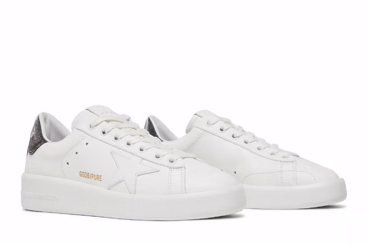 Golden Goose Women's Purestar White Dark Grey, view 9