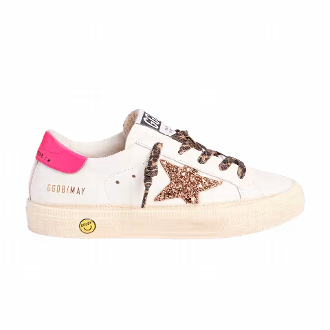 Golden Goose May Kids 'White Peach Pink Fluo'