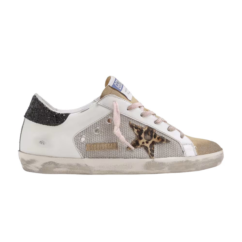 Golden Goose Women's Superstar White Beige Leopard