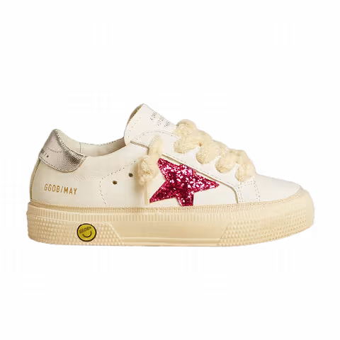 Golden Goose May Kids 'Fuchsia Glitter Star'