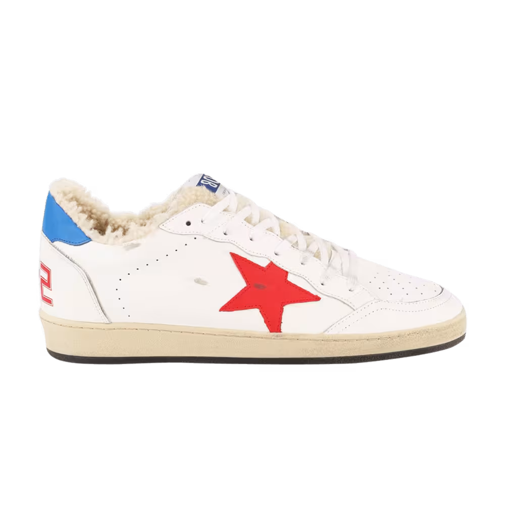 Golden Goose Ball Star White Red Blue