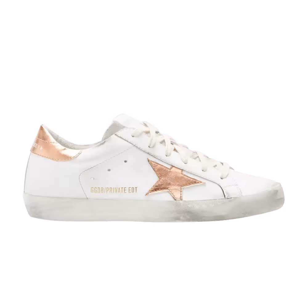 Golden Goose Women's Superstar White Peach Pink