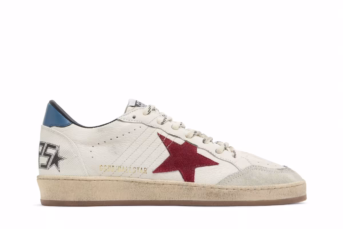Golden Goose Ball Star White Red Blue, view 2