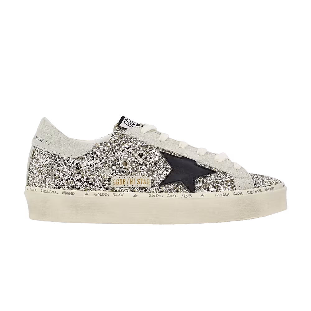 Golden Goose Women's Hi Star Silver Glitter Black
