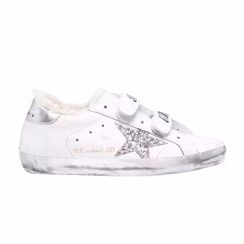 Golden Goose Wmns Old School 'White Silver'