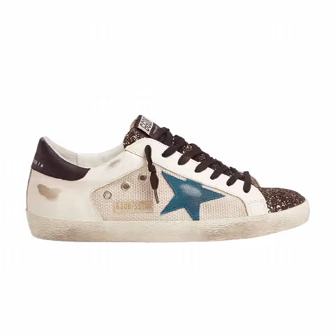 Golden Goose Superstar 'Glitter Insert Blue Star'