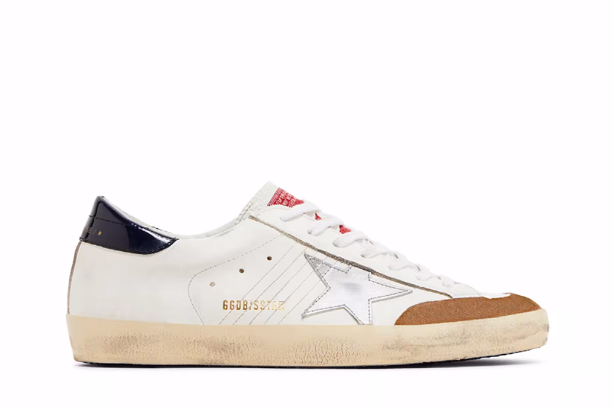 Golden Goose Superstar White Beige Silver Blue, view 2