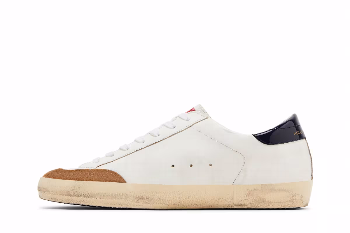 Golden Goose Superstar White Beige Silver Blue, view 4