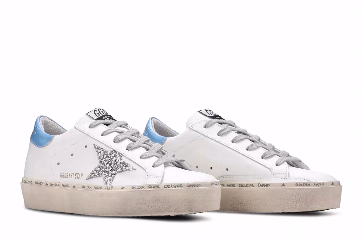 Golden Goose Women's Hi Star White Sky, view 9