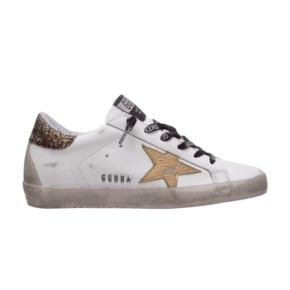 Golden Goose Women's Superstar White Gold Glitter