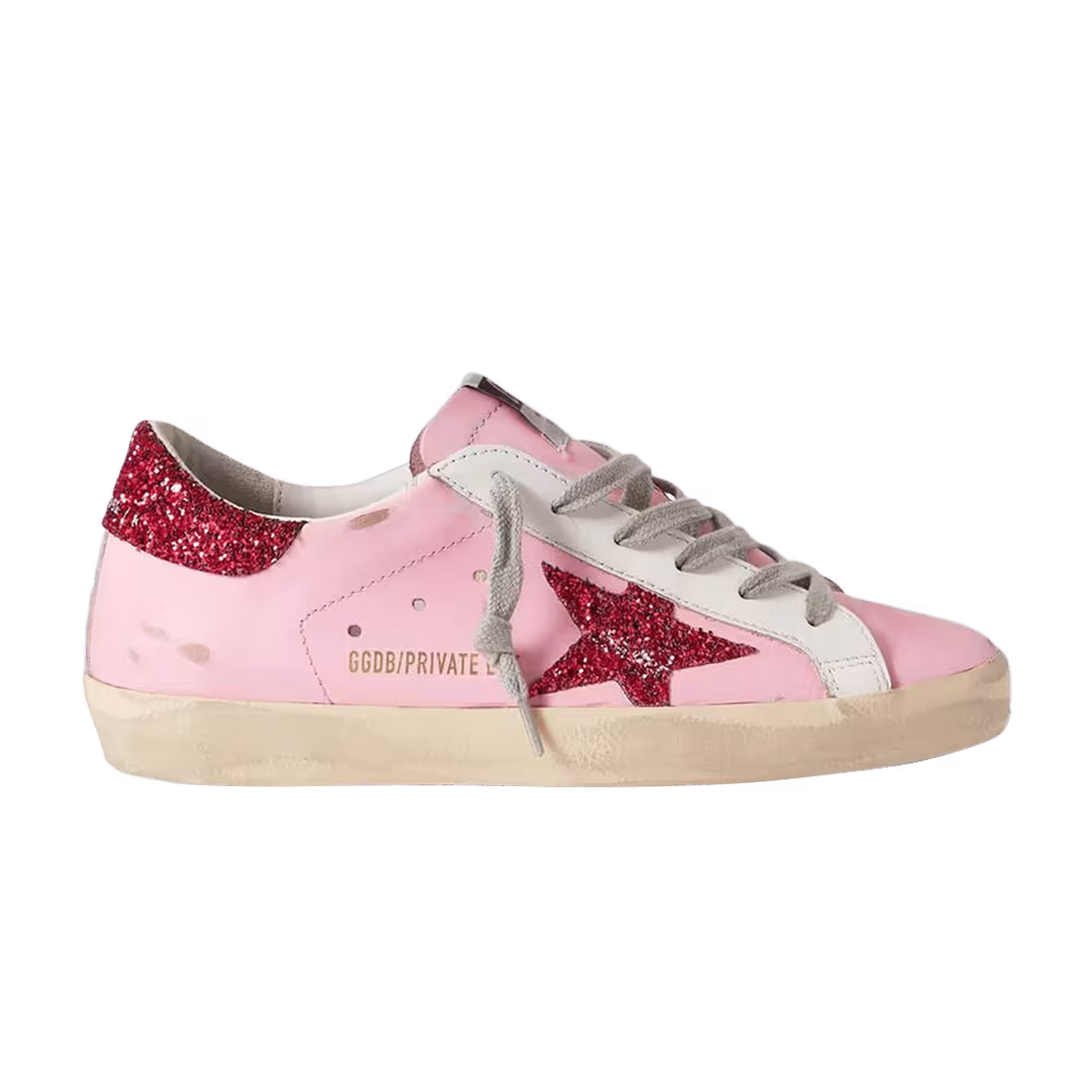 Golden Goose Women's Superstar Glittered Distressed Leather - Orchid Pink