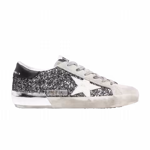 Golden Goose Wmns Superstar 'Silver Black Glitter'