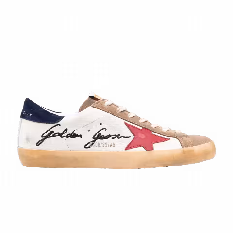 Golden Goose Superstar 'Signature Embroidery - White Tobacco'