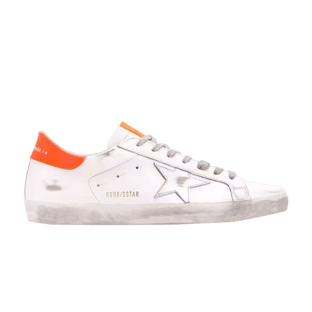 Golden Goose Superstar White Orange Fluo