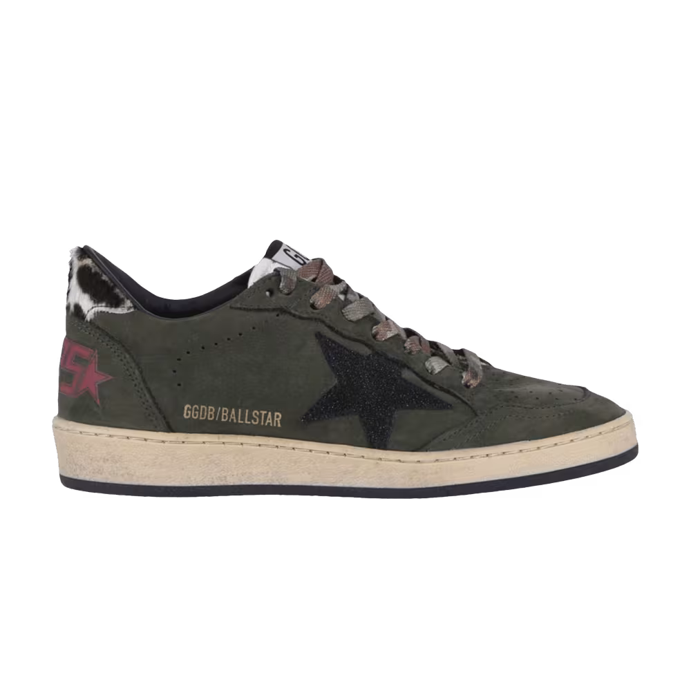 Golden Goose Women's Ball Star Cow Print - Green