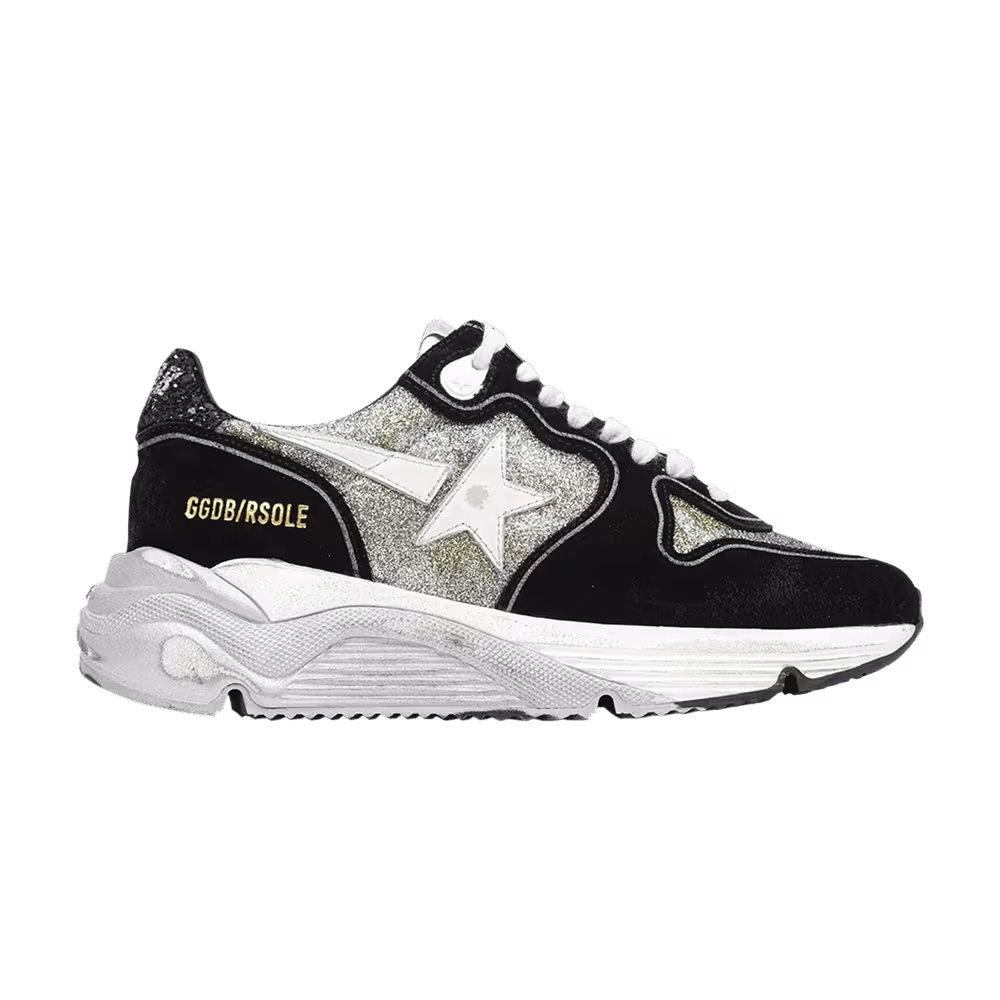 Golden Goose Women's Running Sole Silver Black