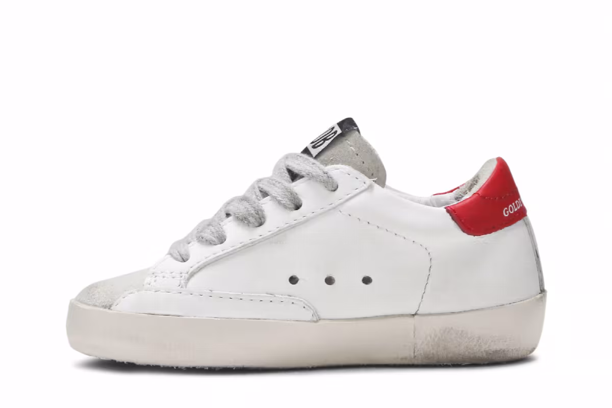 Golden Goose Superstar Infant White Blue Red, view 4