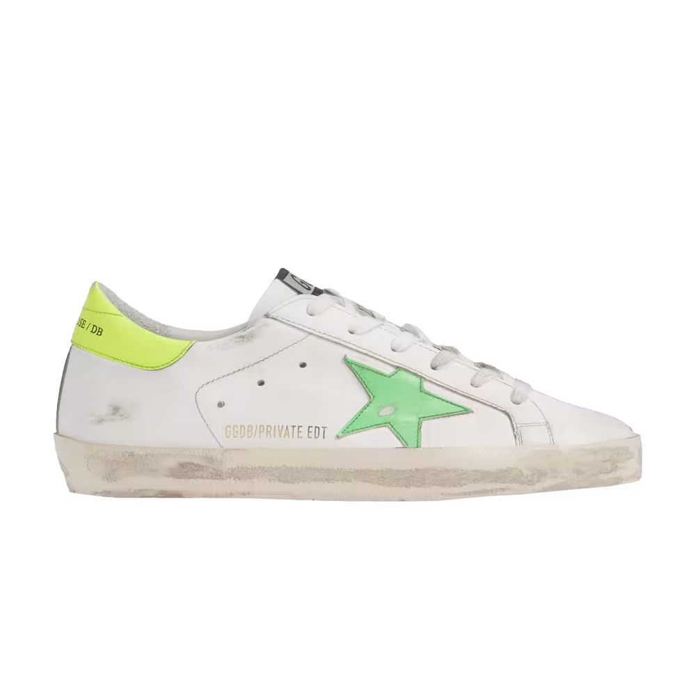 Golden Goose Superstar Low White Green Yellow