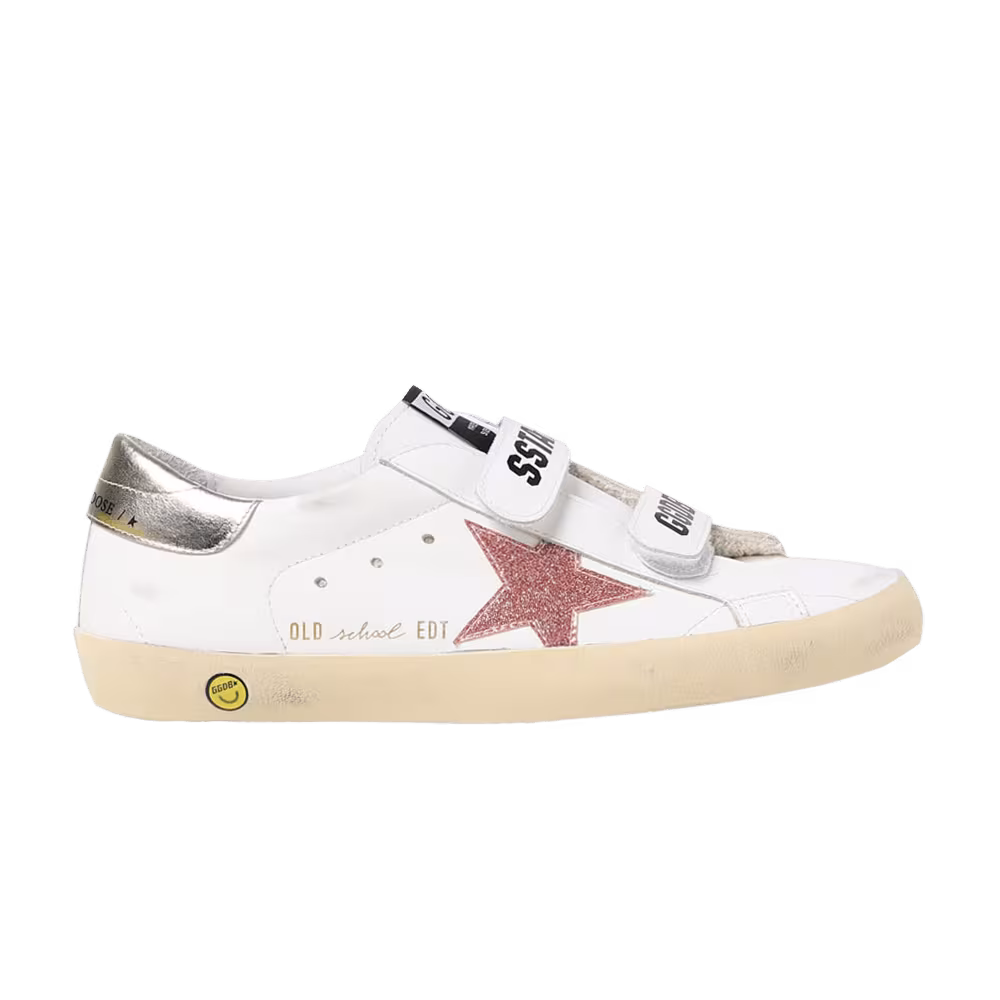Golden Goose Old School Kids White Peach Platinum