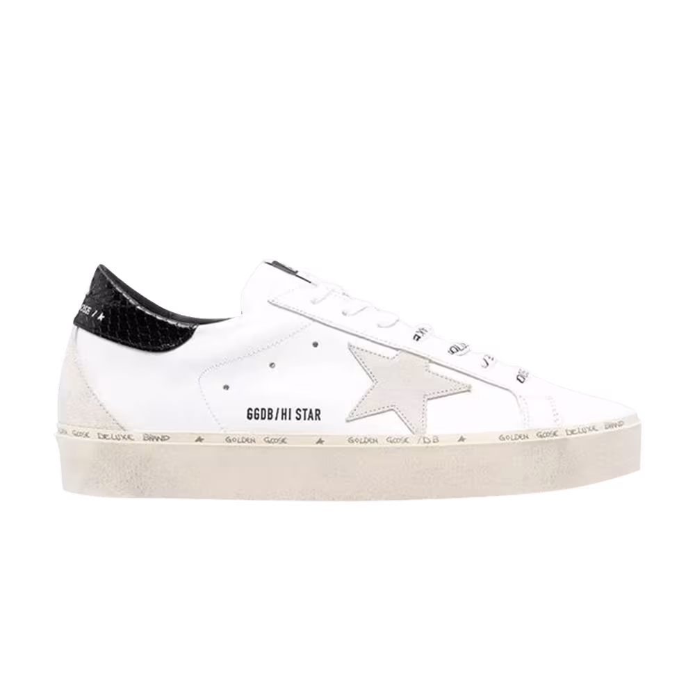 Golden Goose Hi Star White Black Python
