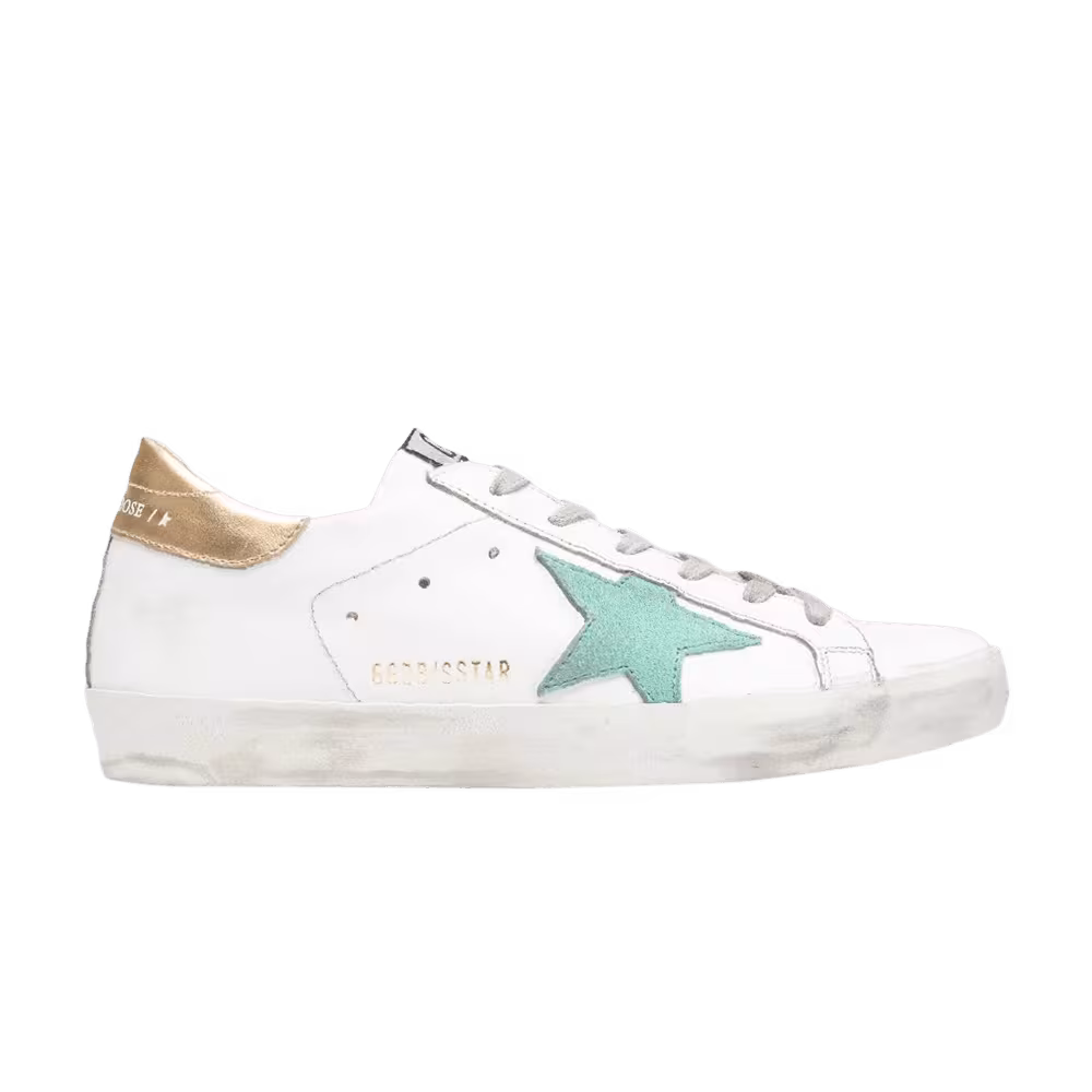 Golden Goose Women's Superstar White Green Gold