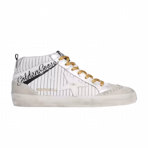 Golden Goose Wmns Mid Star 'Baseball Logo - White'