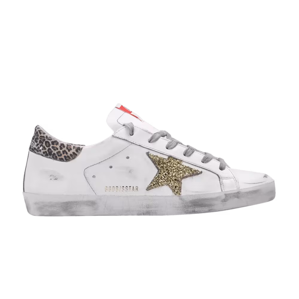 Golden Goose Women's Superstar White Gold Leopard