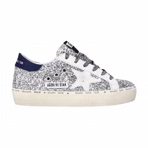Golden Goose Wmns Hi Star 'Silver Glitter Blue'