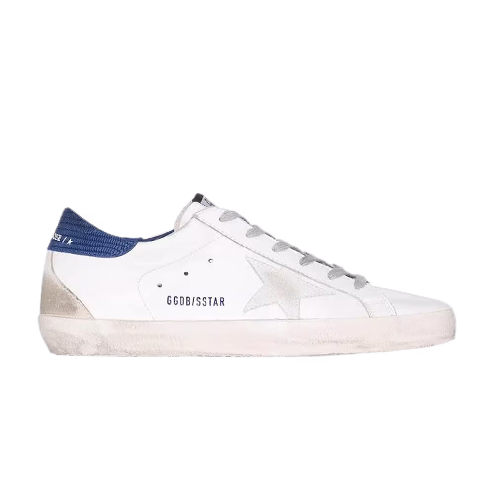 Golden Goose Women's Superstar White Blue Lizard