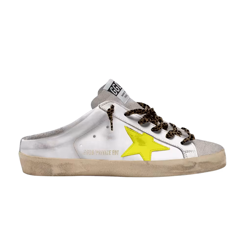 Golden Goose Women's Superstar Sabot White Ice Yellow Fluo