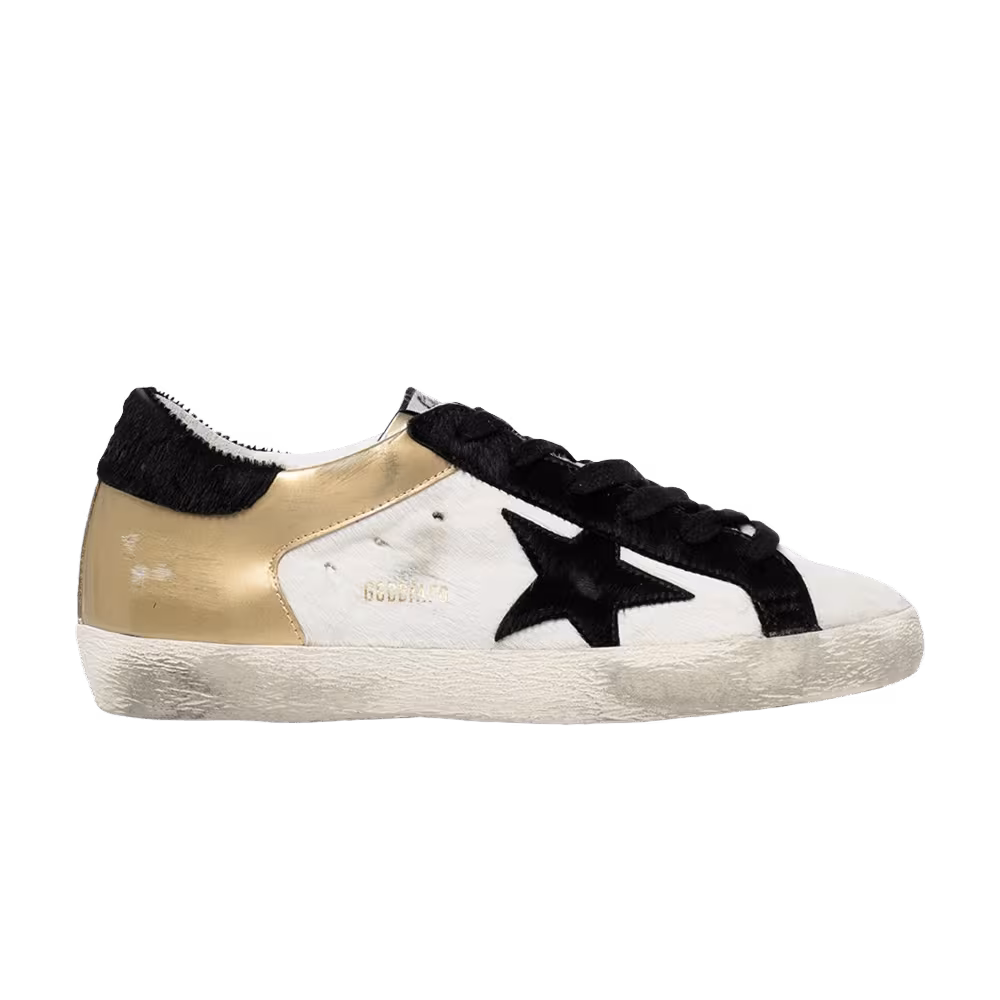 Golden Goose Women's Superstar White Black Gold