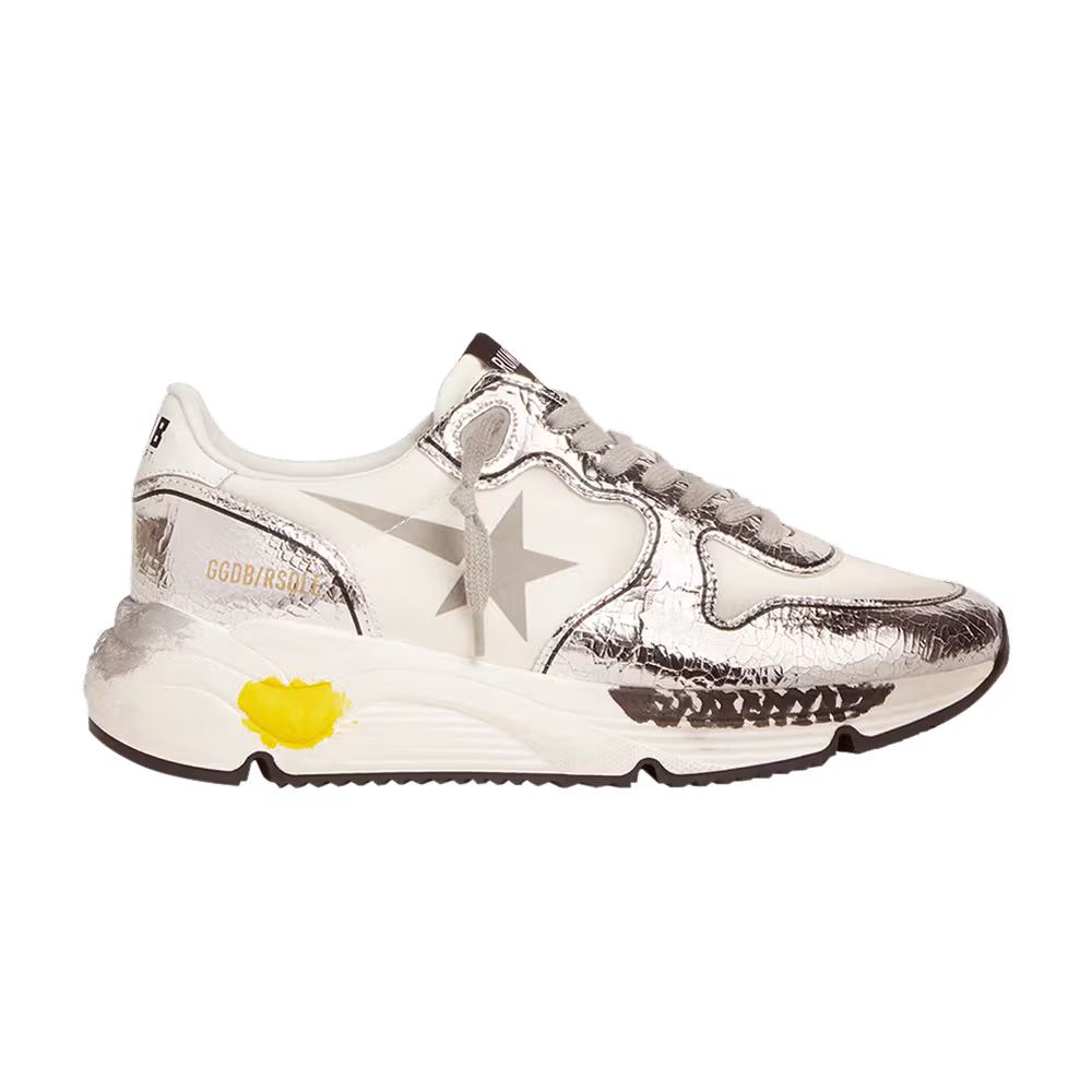 Golden Goose Women's Running Sole Silver White