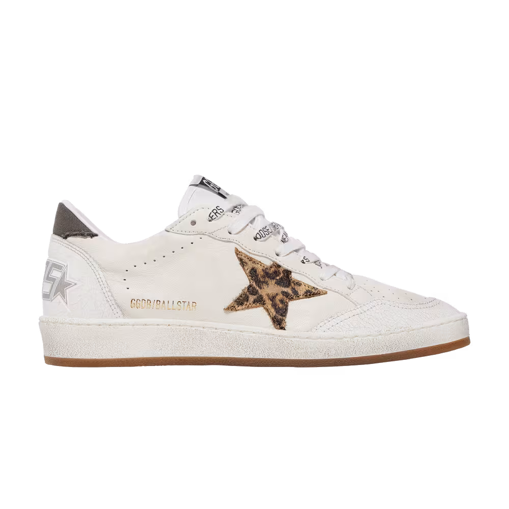 Golden Goose Women's Ball Star White Leopard