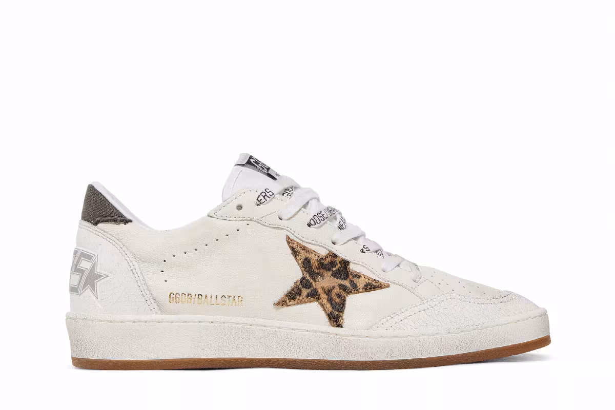 Golden Goose Women's Ball Star White Leopard, view 2