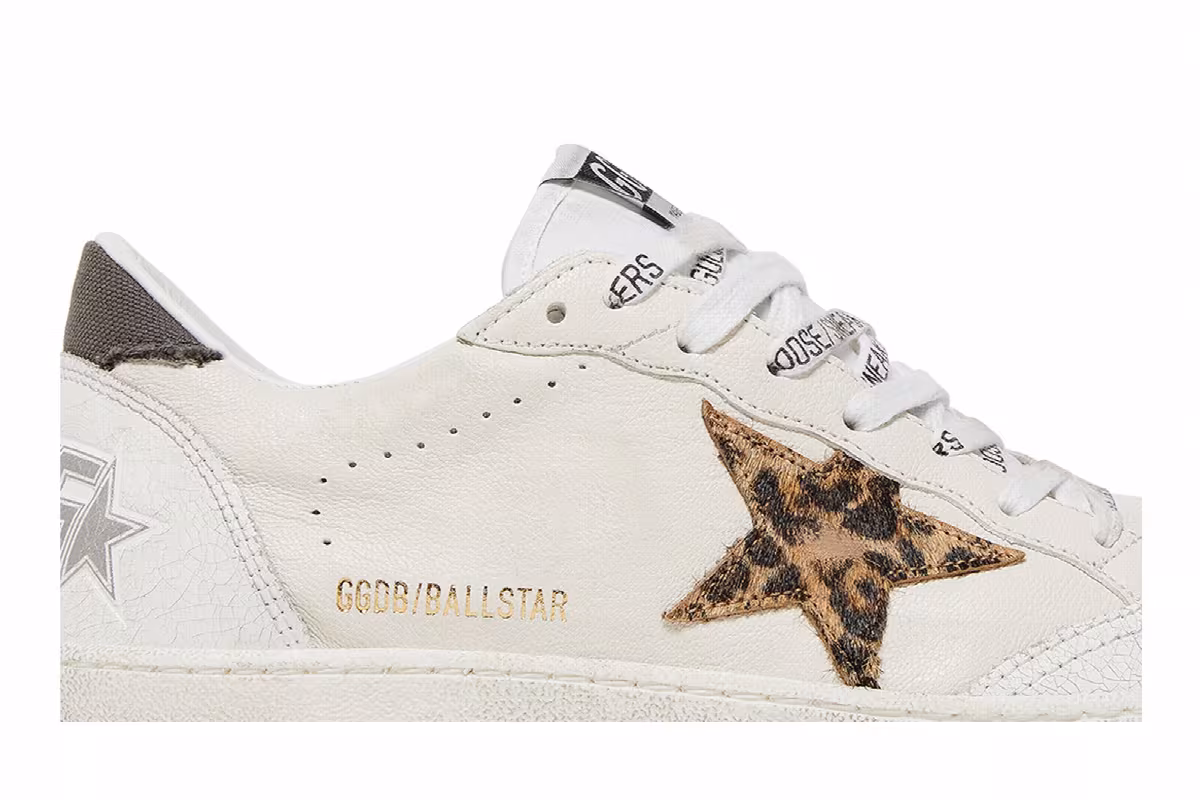 Golden Goose Women's Ball Star White Leopard, view 3