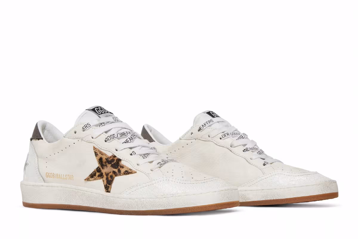 Golden Goose Women's Ball Star White Leopard, view 9