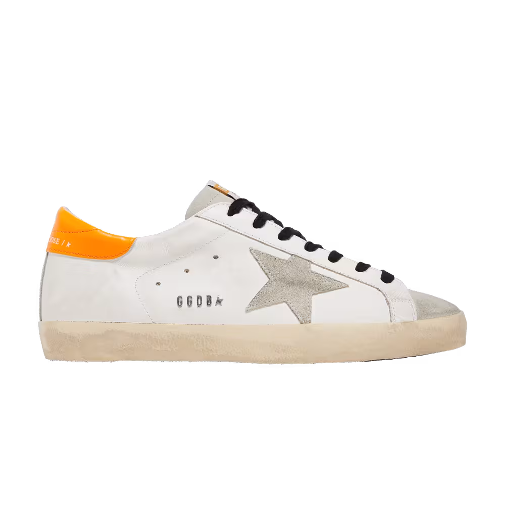 Golden Goose Superstar White Orange Fluo