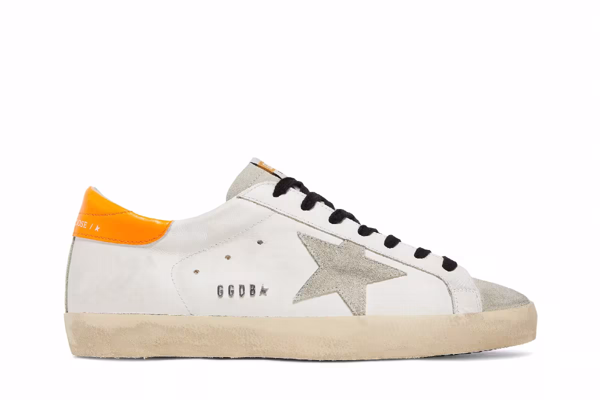 Golden Goose Superstar White Orange Fluo, view 2