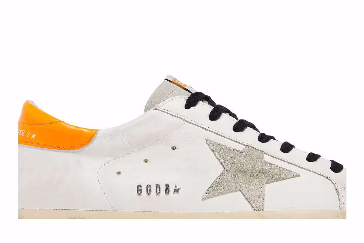 Golden Goose Superstar White Orange Fluo, view 3