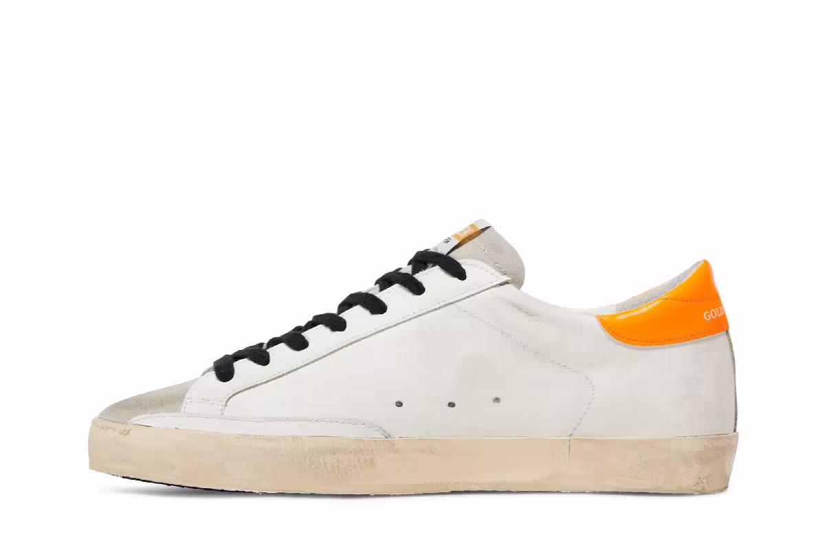 Golden Goose Superstar White Orange Fluo, view 4